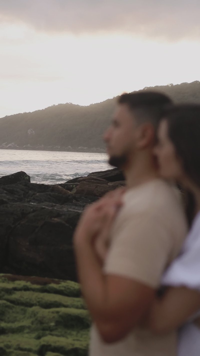 Romantic Couple Embracing by the Ocean Free Stock Video Footage,  Royalty-Free 4K & HD Video Clip
