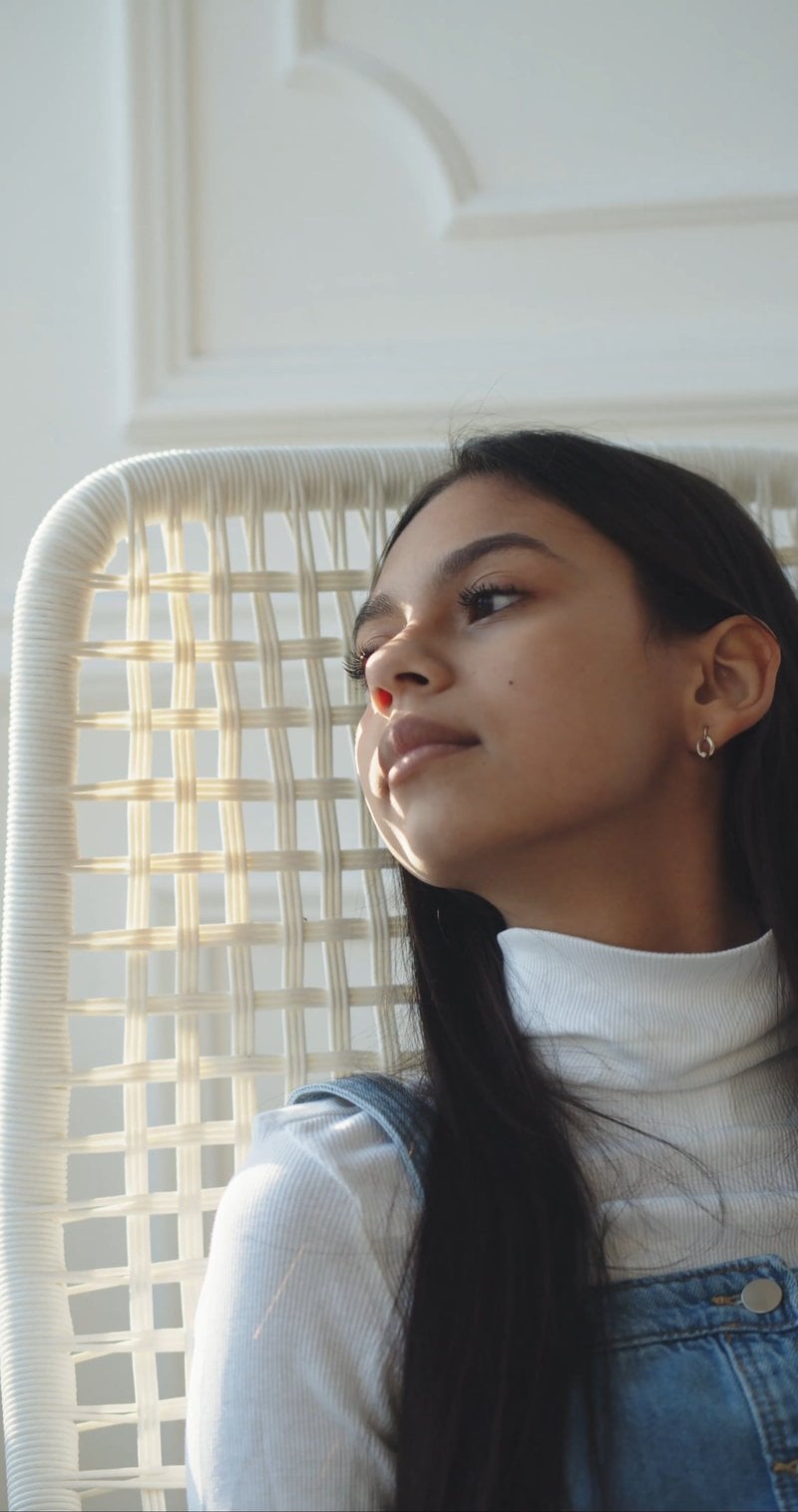 A Woman Sitting on the Chair