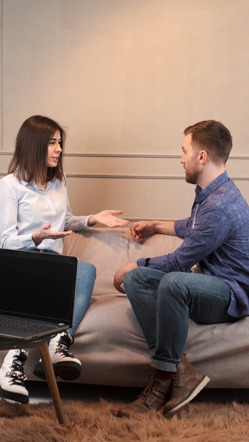 A Young Couple Arguing while Sitting on a Sofa Free Stock Video Footage,  Royalty-Free 4K & HD Video Clip