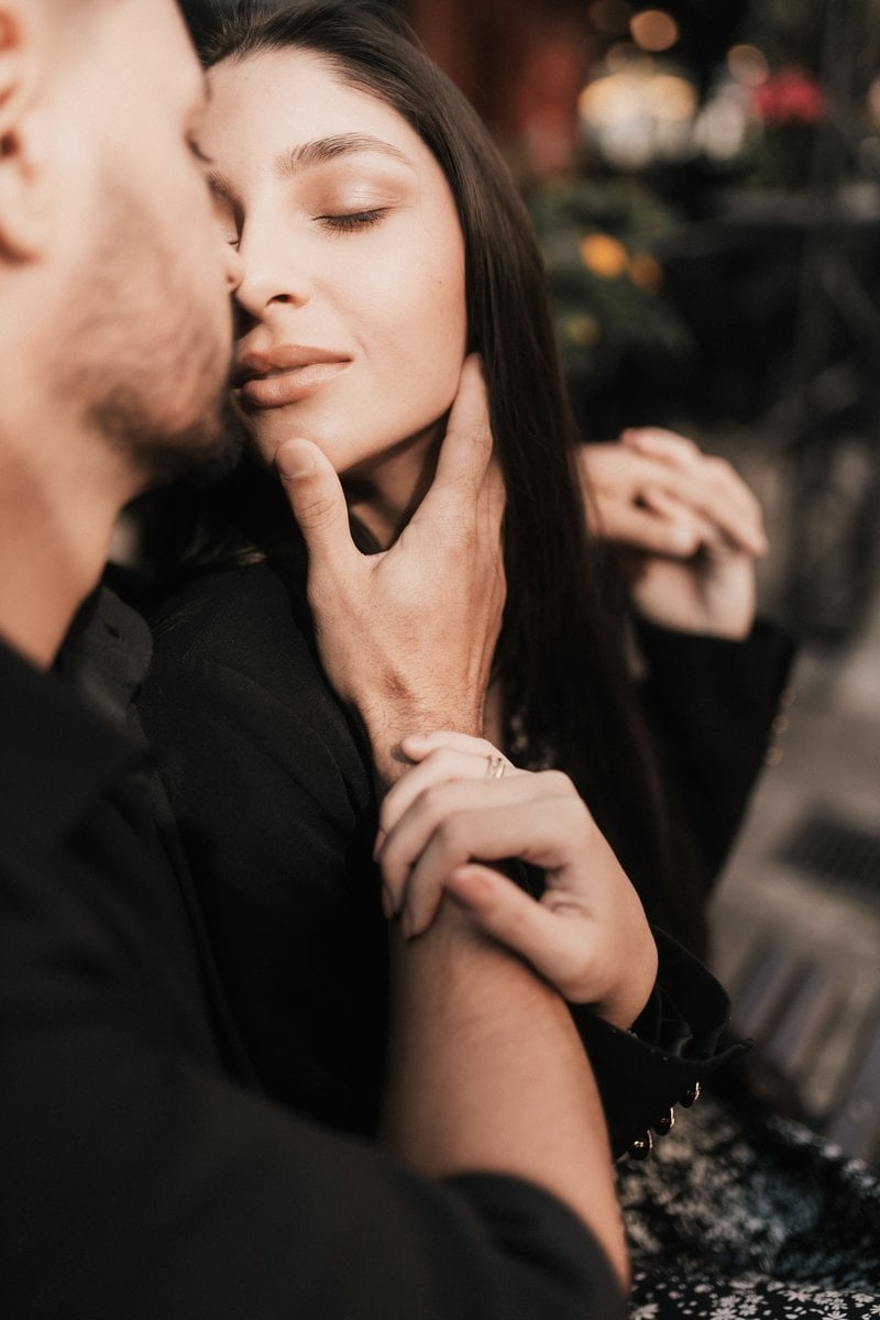 Intimate Couple Embracing in Romantic Setting &middot; Free Stock Photo