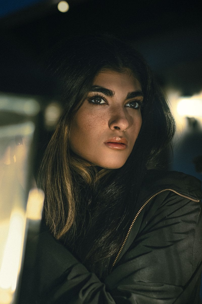 Moody Portrait of a Thoughtful Woman at Night &middot; Free Stock Photo