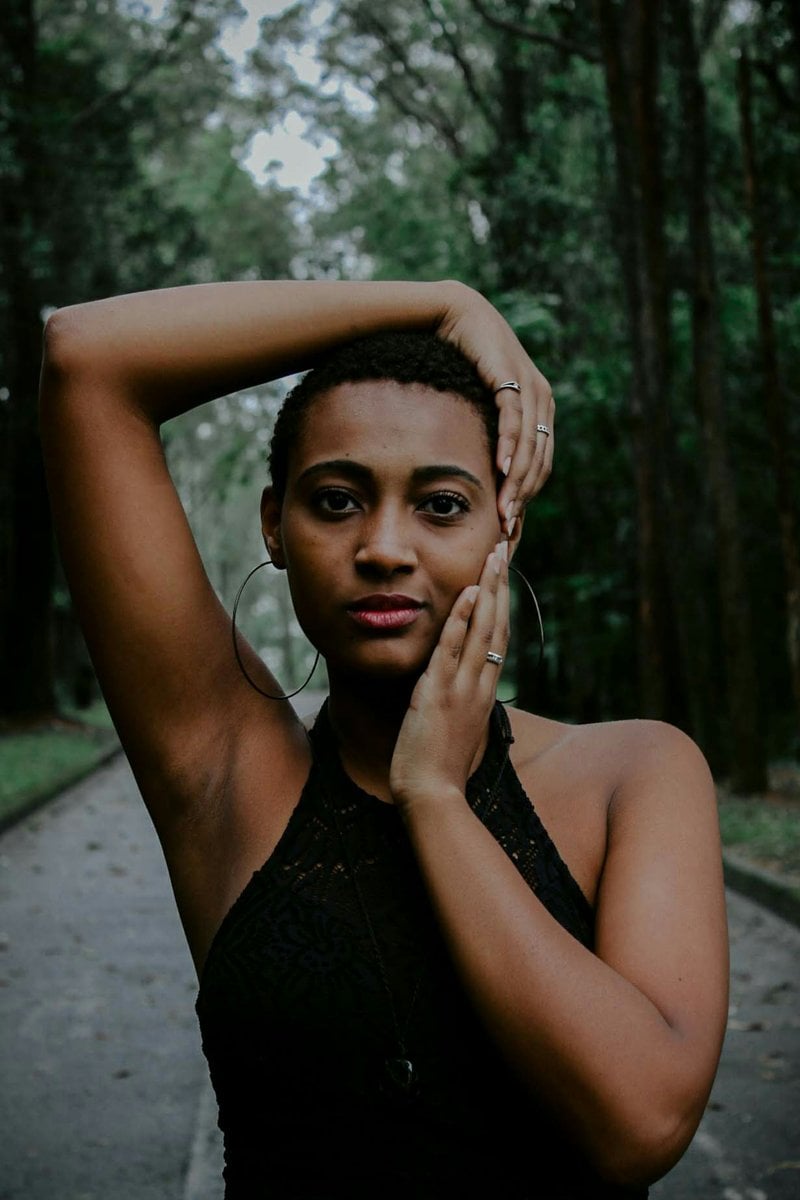 Close-Up Photo of a Woman Wearing Black Top &middot; Free Stock Photo