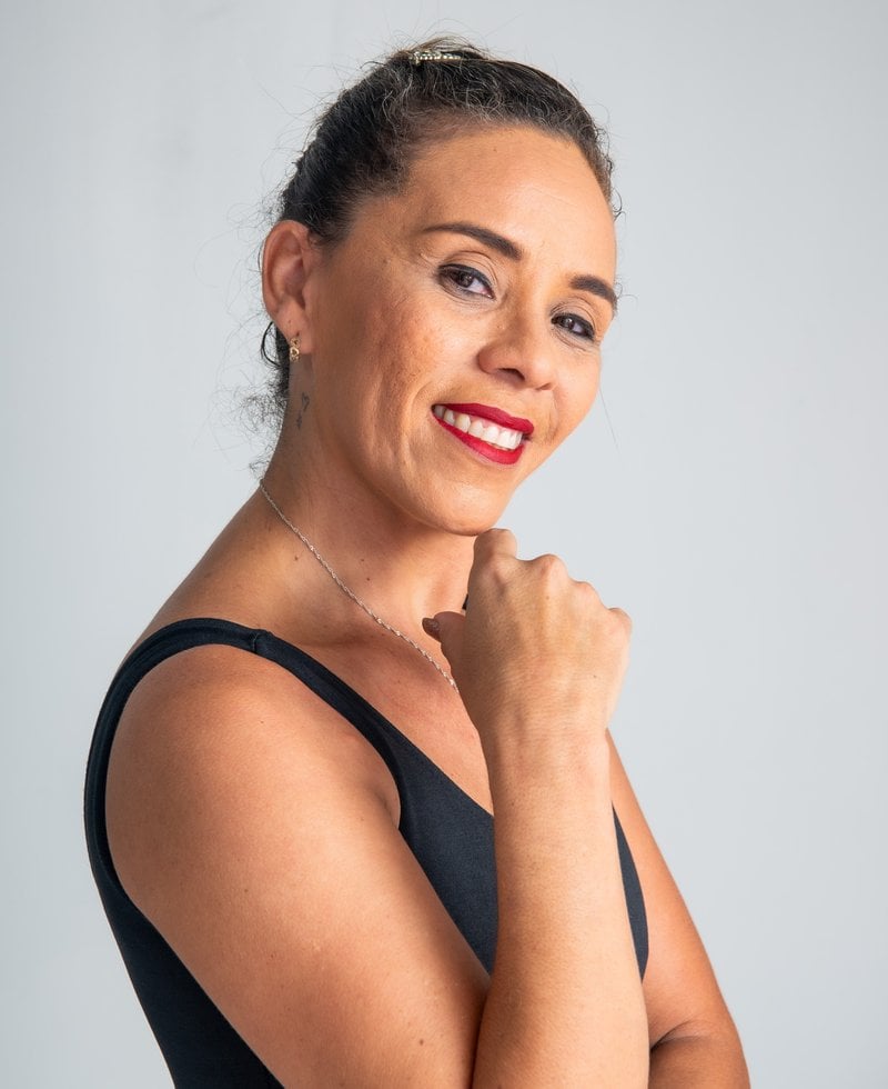 Happy Brunette Woman Posing in Studio &middot; Free Stock Photo