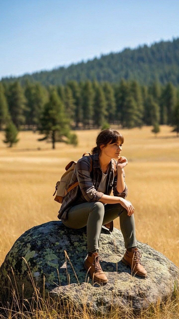 Woman, Female, Alone, Nature